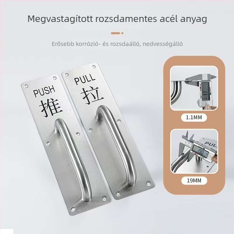 Tűzvédelmi ajtó kilincs rozsdamentes acélból, letisztult modern dizájn