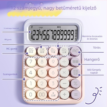 Yitong Rz-817 Hangvezérléses mini, többfunkciós számológép irodai könyveléshez