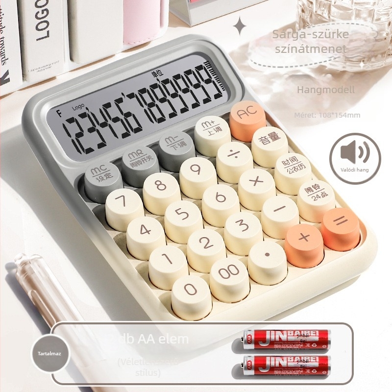 Yitong Rz-817 Hangvezérléses mini, többfunkciós számológép irodai könyveléshez