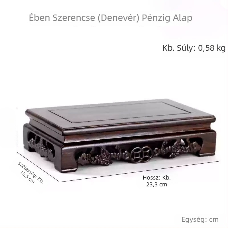 Ebenfa és rózsafa alap Guanyin-szoborhoz, akváriumi dekorációk, vázák és bonsai