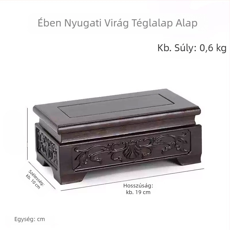 Ebenfa és rózsafa alap Guanyin-szoborhoz, akváriumi dekorációk, vázák és bonsai