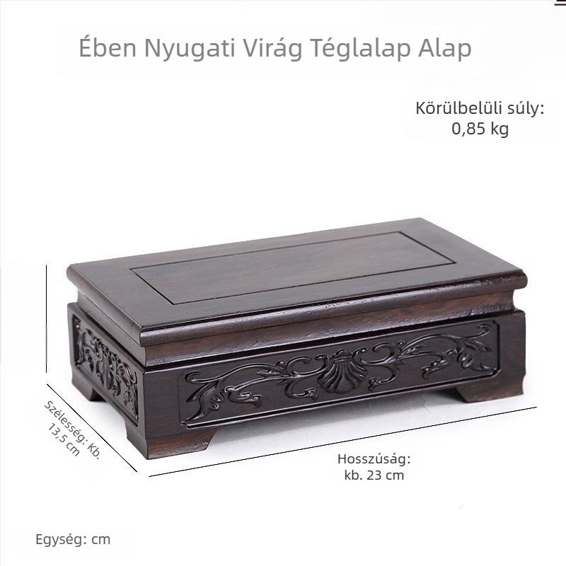 Ebenfa és rózsafa alap Guanyin-szoborhoz, akváriumi dekorációk, vázák és bonsai