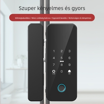Double Shields H905 üvegezett ajtóhoz tartozó ujjlenyomat- és jelszavas zár, TTLOCK, TUYA – dupla ajtóhoz fúrás nélküli