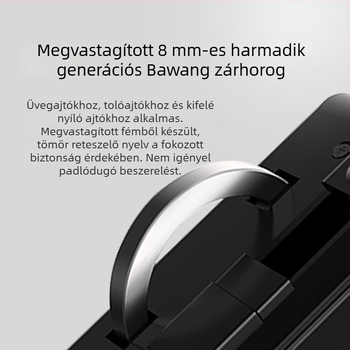 Double Shields H905 üvegezett ajtóhoz tartozó ujjlenyomat- és jelszavas zár, TTLOCK, TUYA – dupla ajtóhoz fúrás nélküli