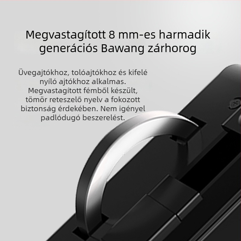 Double Shields H905 üvegezett ajtóhoz tartozó ujjlenyomat- és jelszavas zár, TTLOCK, TUYA – dupla ajtóhoz fúrás nélküli