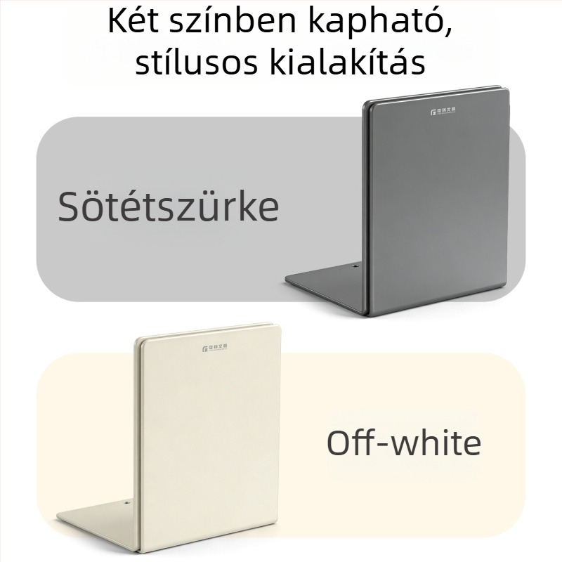 Állítható asztali könyvtartó, könyv- és elválasztó, fém, közepes-nagy méretű, megvastagodott kivitel, kreatív dizájn