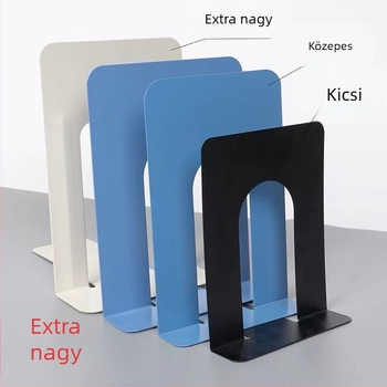 Fém könyvtartó, vastagított, extra nagy méretű, irodai és könyvtári használatra