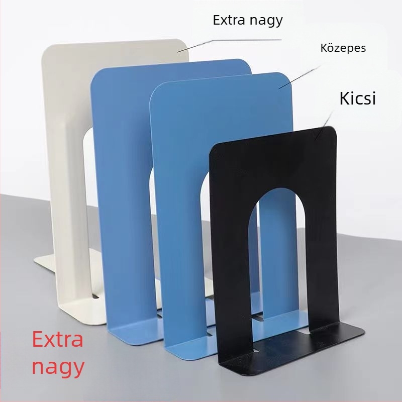 Fém könyvtartó, vastagított, extra nagy méretű, irodai és könyvtári használatra