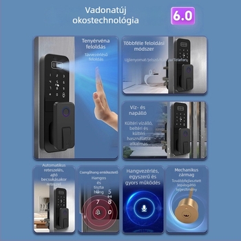 3D arcfelismerés és jelszavas zár ujjlenyomat-azonosítással, régi ajtó átállítására biometrikus hozzáféréssel, rozsdamentes acél ajtó, udvari ajtó, Bull Head okoszár