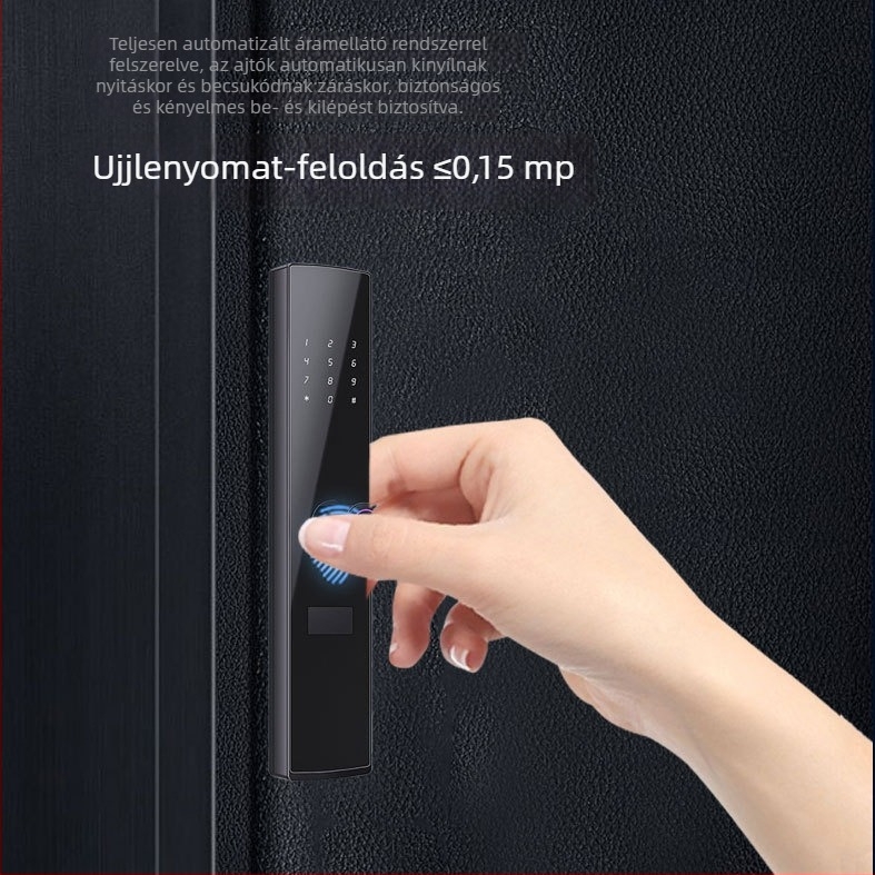 TTlock intelligens bejárati zár lakásba, szálláshelyre vagy hotelbe, Bluetooth távoli feloldás, ujjlenyomat- és jelszó hozzáférés
