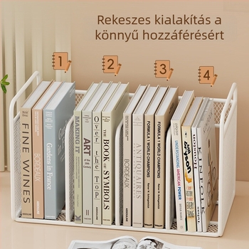 Fém asztali könyvállvány, rendező tanulmányokhoz és tantárgyakhoz, multifunkcionális olvasó állvány