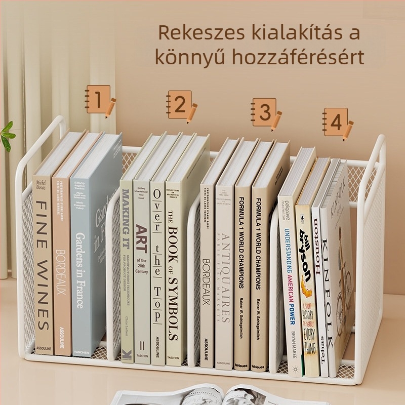 Fém asztali könyvállvány, rendező tanulmányokhoz és tantárgyakhoz, multifunkcionális olvasó állvány
