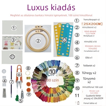 Kezdőknek szóló DIY hímzőkészlet: ruhára hímzés, textilművészet pároknak