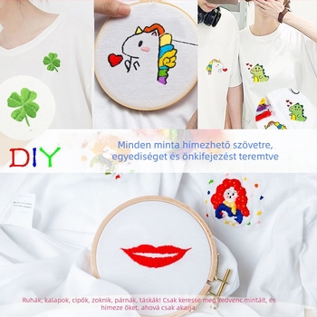 Kezdőknek szóló DIY hímzőkészlet: ruhára hímzés, textilművészet pároknak