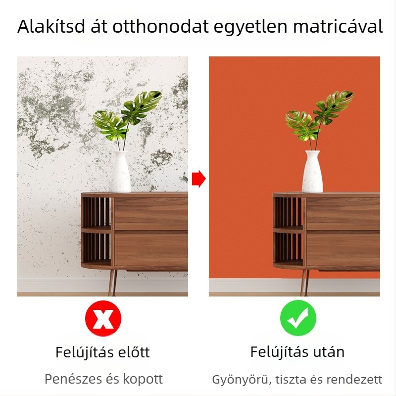 Egyszínű, öntapadós falikép – vízálló faldekoráció hálószobába és kollégiumba, tapéta és asztali matricák