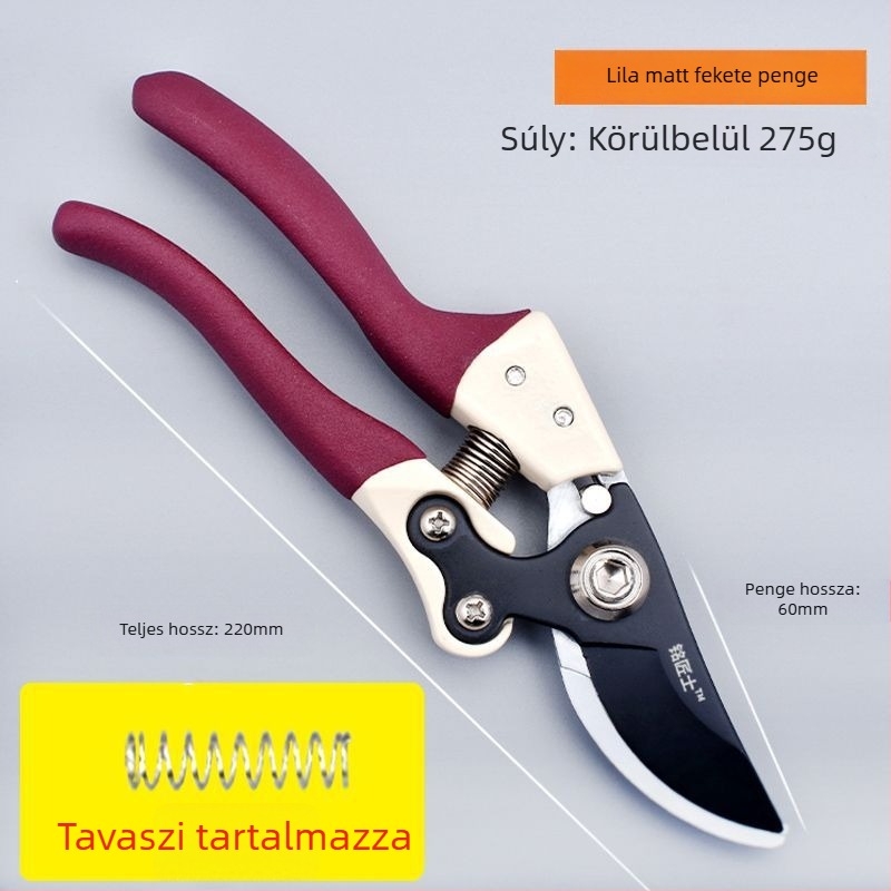Gyümölcsfa ágvágó olló, vastag ágakhoz való metszőolló, kerti metszőolló virágokhoz és zöld növényekhez