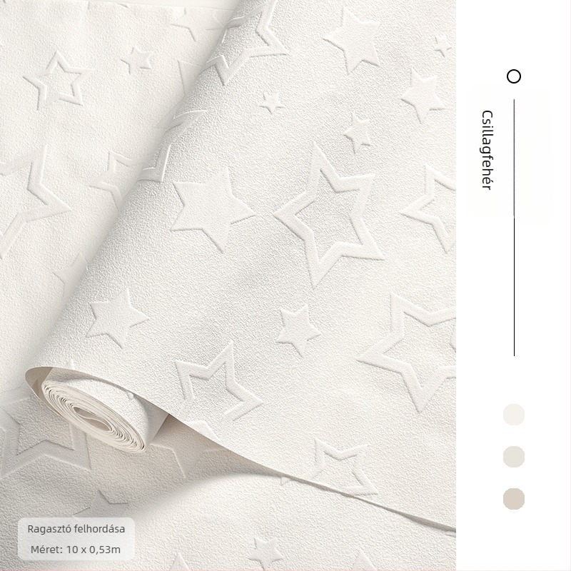 Fehér nemszőtt anyagból készült festett tapéta a mennyezetre, nem öntapadós