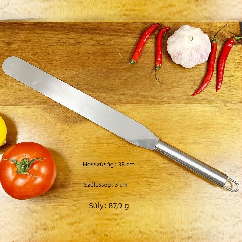 Rozsdamentes acél konyhai készlet: burgonyavágó, pizza lapát, reszelő és vaj spatula