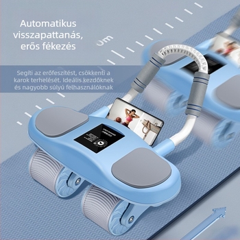 Hasizom görgő automatikus visszapattanással és könyöktámasz-támogatással – otthoni fitnesz eszköz