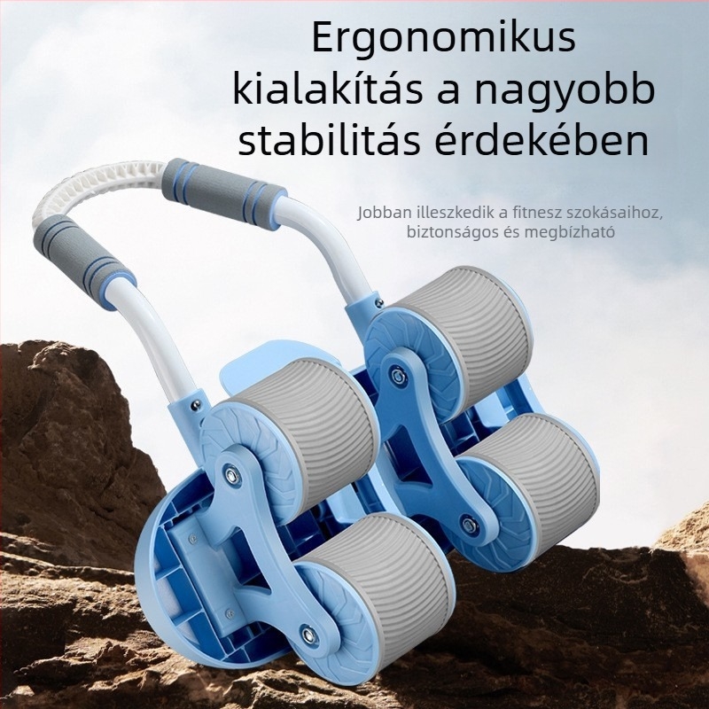 Hasizom görgő automatikus visszapattanással és könyöktámasz-támogatással – otthoni fitnesz eszköz