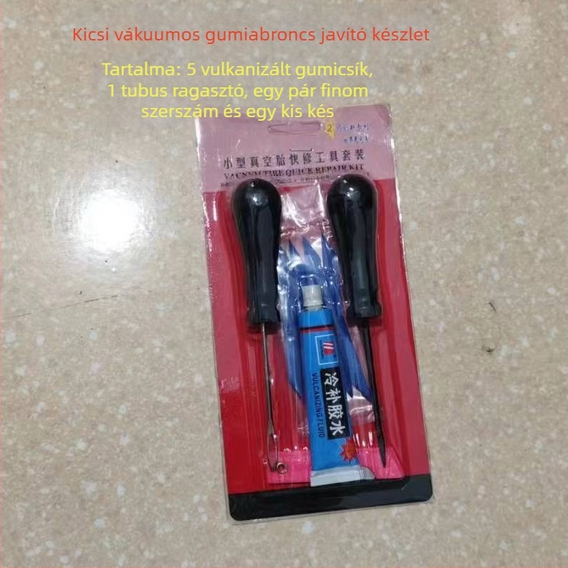 Vulkanizáló anyag gumijavító készlethez tubeless gumikhoz – autós vészhelyzeti eszköz