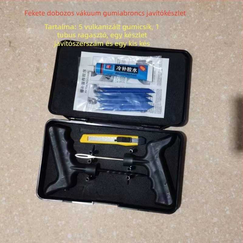 Vulkanizáló anyag gumijavító készlethez tubeless gumikhoz – autós vészhelyzeti eszköz
