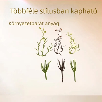 13-ágú ratán ágak, 9-ágú kis ágak, műanyag bonsai ágak, műanyag virág- és növénytörzsek, cserépbe illő fatörzsek