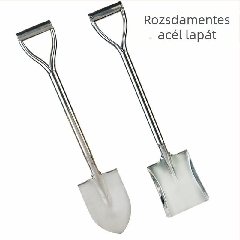 Rozsdamentes acél kerti ásó 570 mm-es nyéllel a talaj ásásához és ültetéséhez