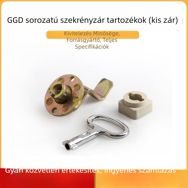 GGD szekrényajtó zár záró rúddal, teljes kiegészítő készlet, régi stílusú elosztó doboz mechanikai szoba ajtózár, univerzális zár