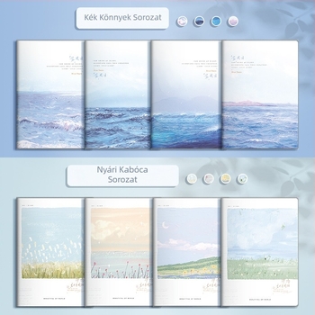 B5-ös notesz vast ragasztott kötésű, hallgatói vizsgafelkészítő napló, minimalist Instagram-stílusú napló, friss és egyszerű