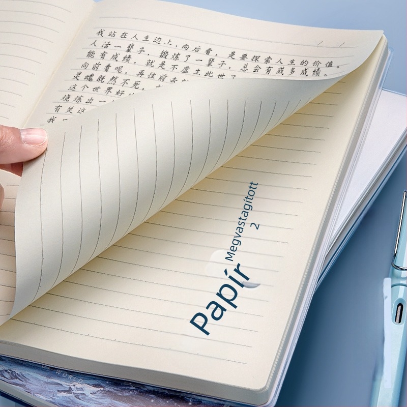 B5-ös notesz vast ragasztott kötésű, hallgatói vizsgafelkészítő napló, minimalist Instagram-stílusú napló, friss és egyszerű