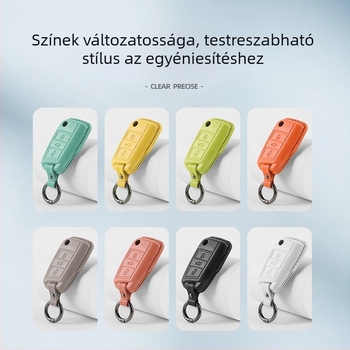 Kecskebőr kulcstartó tok – dekoratív védőfedél, kompatibilis VW Sagitar, Bora, Lavida, Polo, Tayron, Tiguan L és T-Roc