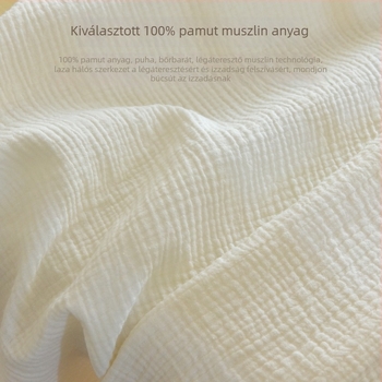 100% pamut géz lepedő újszülöttek és gyerekek számára, osztály A, nyári vékony, izzadságot felszívó és légáteresztő.