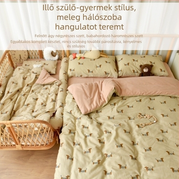 Újszülött baba ágynemű készlet, 100% pamut géz, négy részes készlet, minden évszakra, csecsemőbarát minőség