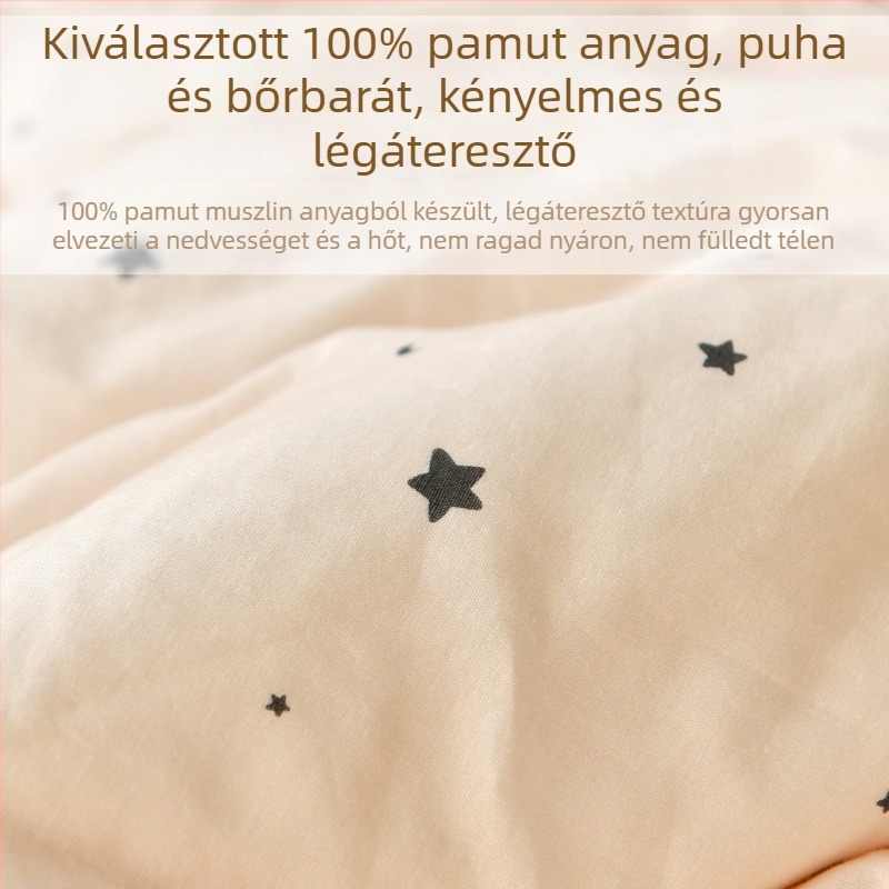 Újszülött baba ágynemű készlet, 100% pamut géz, négy részes készlet, minden évszakra, csecsemőbarát minőség