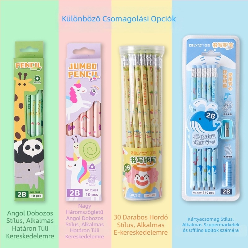 Zhenglin Karikatúra Panda 2B ceruza fogó gyerekeknek – írás és rajzolás