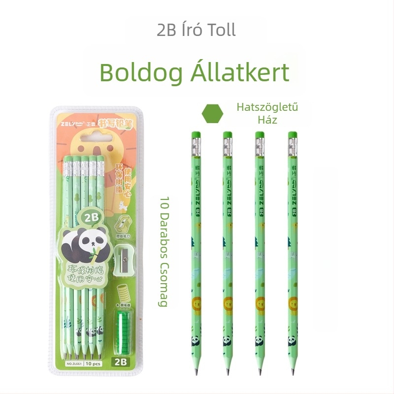Zhenglin Karikatúra Panda 2B ceruza fogó gyerekeknek – írás és rajzolás
