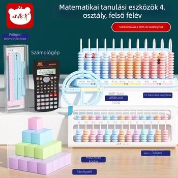 Negyedik osztályos matematika oktatási segédlet: funkciós számológép és 12 állású abakusz