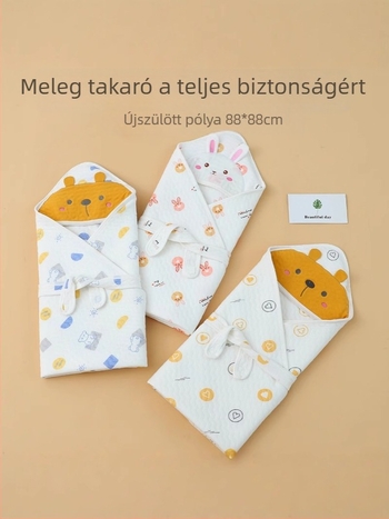 Újszülött swaddle takaró – tavasz–ősz, könnyű pamutból, töltés Space Cotton, puha