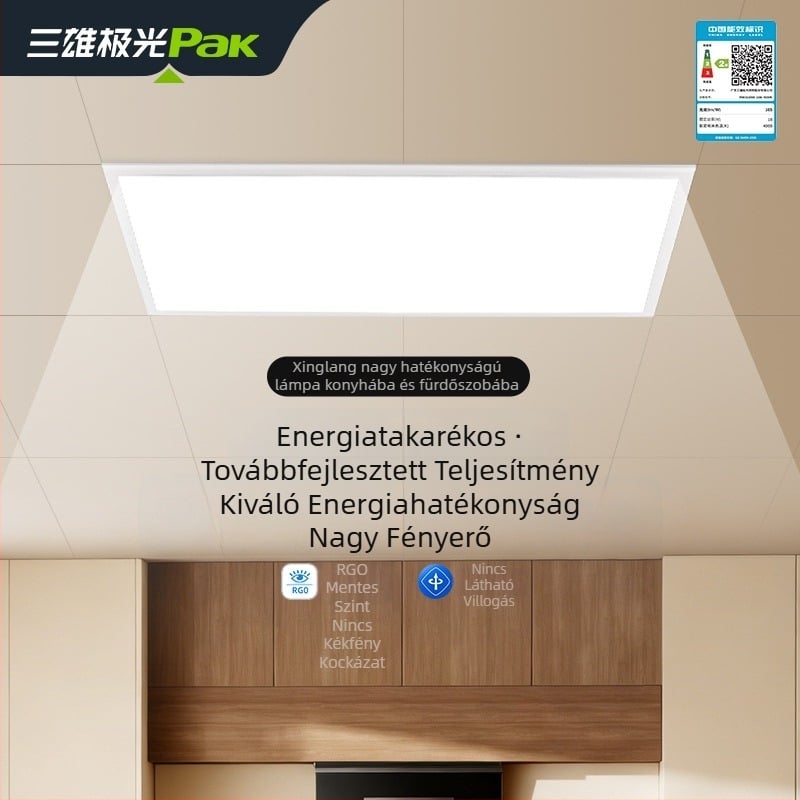 Alumínium mennyezeti LED-panel 30x30 és 36x60, konyha és fürdőszoba számára, Sanxiong Aurora