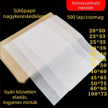 40×60 cm sütőpapír – olajálló, zsírelnyelő, sütéshez