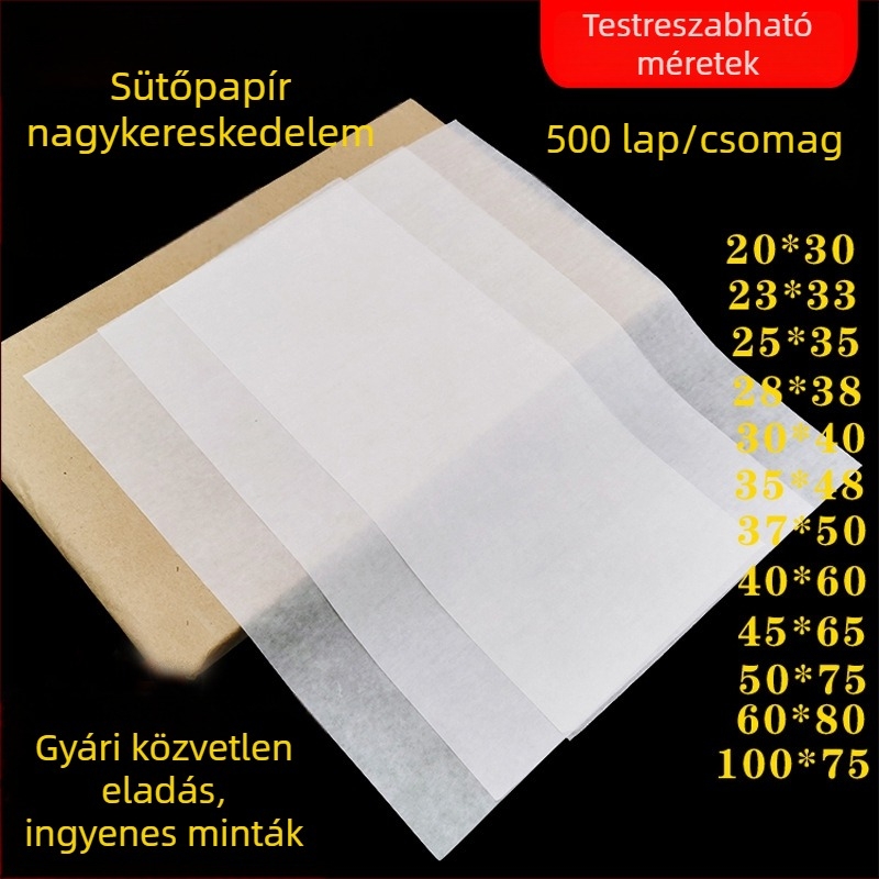 40×60 cm sütőpapír – olajálló, zsírelnyelő, sütéshez