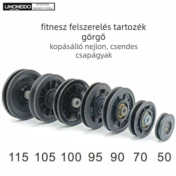 Műanyag nylon csiga edzőfelszereléshez, külső átmérő 50/70/90/95/100/105/115 mm