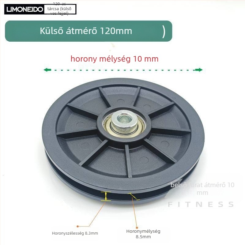 Műanyag nylon csiga edzőfelszereléshez, külső átmérő 50/70/90/95/100/105/115 mm