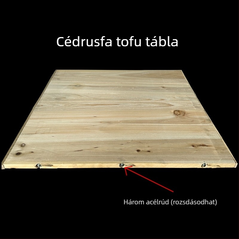 Cédrusfa tofu préselő lemez, masszív faból, vastagabb és tartós, tofu préselő forma, háztartási és kereskedelmi használatra