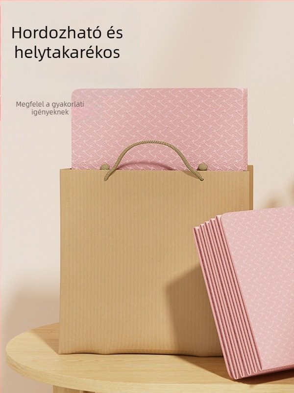 Összecsukható jógamatrac kezdőknek, csúszásmentes, ütéscsillapító, extra széles 183×61 cm, TPE, otthoni edzéshez