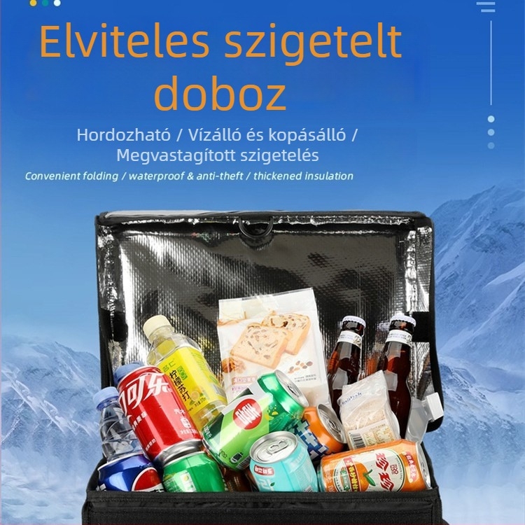 Nagy méretű szállítási hőszigetelt doboz, vízálló, olaj- és karcolásálló, mágneses sávval