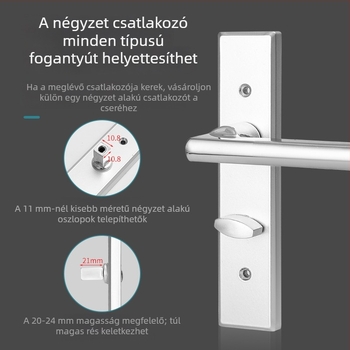 Rozsdamentes acél ajtófogantyú belső ajtókhoz – univerzális fürdőszoba és hálószoba használatra