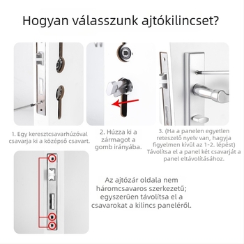 Rozsdamentes acél ajtófogantyú belső ajtókhoz – univerzális fürdőszoba és hálószoba használatra