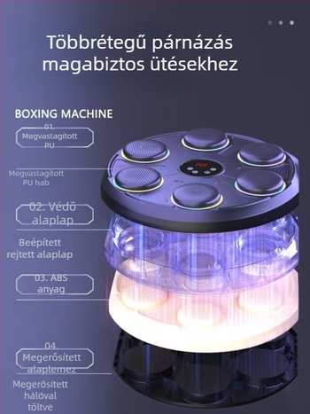 Bluetoothos boksz cél falra – edzőfelszerelés felnőtteknek és gyerekeknek